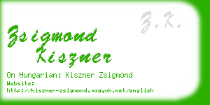 zsigmond kiszner business card